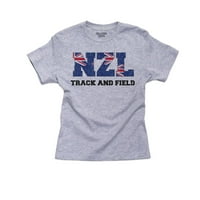 Novozelandska gusjenica i polje - Olimpijske igre - Rio - Pamučna majica za zastavu Djevojke sive majice