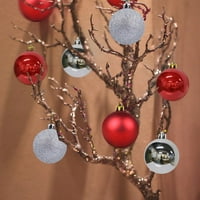 Božićni kuglični ukras Baubles Xmas Tree prozor Viseći dekor Bež plastika
