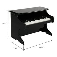 Drvene igračke Bayhto: 25-ključ dječji drveni klavir vertikalni mehanički kvalitet zvuka crni