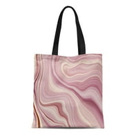 Platno tota torba smeđa tinta Mramorna ružičasta uzorak apstraktna siva arhitektura plaža izdržljiva za višekratnu kupovinu Torbica za punjenje