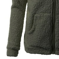 Leesechin ženski kaputi, zimski čišćenje Ženski džemper sa kapuljačom kaput zimski topli vuneni kaput sa dugim rukavicama dugih rukava