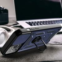 SGNICS Telefonska kutija Klizni fotoaparat zaštitna futrola sa prstenom za iPhone iPhone Pro - plavi