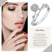 Srebrni prstenovi Dijamantni prsten mozambički sterling srebrni ženski dizajn prijedlog vjenčanih vilinskih