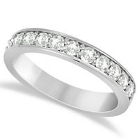 Poluvrijednost Moissite Wedding Ring BAND 14K bijelo zlato 0,65ctw