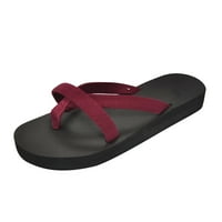 DMQupv platforme sandale za žene Toe Squins Papuče Ljeto Ležerne prilike modne klinove sandale za žene
