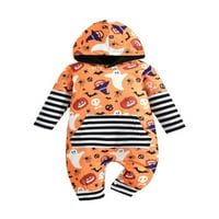 SUNISERY Baby Girls Boys Dugim rukavima Tumci sa Halloween Casual s kapuljačom Rompers Novorođenčad Bodysuits