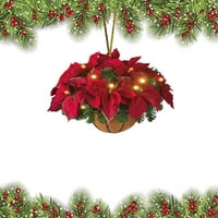 Božićni viseći korpu Cvjetni prsten Privjesak za ukrase za božićno ukrašavanje stabla Retračni obrtni