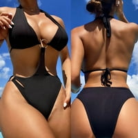 Njoeus Womens kupaći kupaći kostimi Žene Jednodijelni zavoj izduženi bikini push-up jastučić kupaći