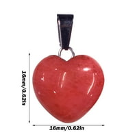 Ksenqinghao srčani privjesak kamena breskva srčana privjesak za žensku ogrlicu Prirodni grubi kamen