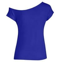 Majice za žene Dame Ležerne prilike za odvod ramena Nepravilna majica kratkih rukava