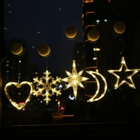 Farfi božićna LED zvijezda Bell Snjegović Santa usisni čaša Bajkovni dekor prozora