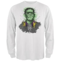 Halloween Frankenstein Raver Horror Movie Monster Muški majica s dugim rukavima White 2xl