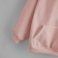 Caicj ženski kamuflažni print casual leopard pulover dugih rukava s dugim rukavima vrhunska bluza ženske modne modne ružičaste, m