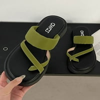 Zodanni dame slajdova Summer Sandal Cross Strap platforme sandale Ženske cipele na plaži Ženske udobne klizanje na klizačkim papučama zelena 5