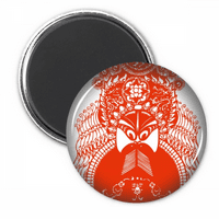 Red Peking Opera Head Moon Paper-CUT Hladnjak Magnet Značka ukrasa
