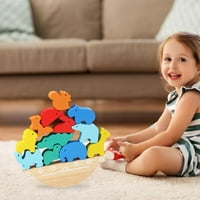 Slatki drveni blokovi Stolni igračke igre Obrazovanje Igračke za rođendanski poklon starost 2+ djece