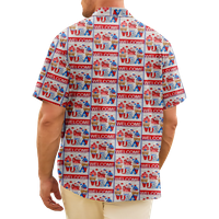 4. jula muška havajska majica SAD Nacionalna zastava Grafički 3D košulja 3D print plus veličina casual