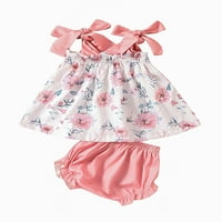 Toddler Baby Girls Ljetne kratke hlače Outfits Dječji djevojke bez rukava s rukavima s rukavima, suknja