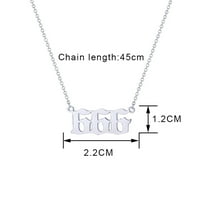* Angel broj ogrlica Privjesak Broj Žene Ogrlice Diplomski poklon Boja Nasumična ogrlica za nakit