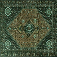 Ahgly Company Machine Persible Pravokutnik Perzijski tirkizni plavi tradicionalni prostirci, 2 '5'