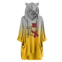 Ženske dukseve Lagane dukseve za žene Ženska moda New Hoodie Postepena Promjena Božićne printom Dvostruki