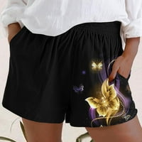 Ženske kratke hlače Casual Comfy kratke kratke hlače za obične elastične struke Ljetne kratke hlače sa džepovima