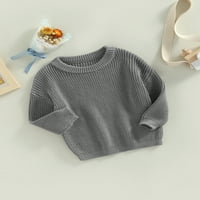 Dječja dječaka dječaka pletena džemper bluza pulover dukserica Topla CrewNeck dugi rukavi za dugi rukav