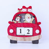 Božićni ukrasi Drveni kreativni kalendar Svjetlosni starac Swerman Car Styling Ornamenti Početna Kalendarski