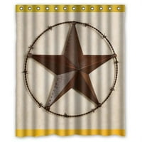 Mohome Western Texas Star tuš za tuširanje Vodootporna poliesterska tkanina za tuširanje