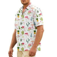 Muška košulja za tropske ptice Ležerne prilike dolje na havajsku košulju Prozračno brzo sušenje Top6xl