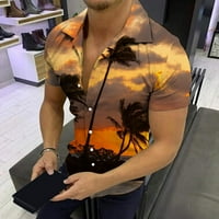 Muška majica s kratkim rukavima, muške havajske havajske odjeće za plažu ljeto boho majica