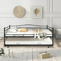 Metalni krevet, modernog jednokrevetnog blizanog okvira, blizanci sa izvlačenjem spoljnog kreveta, blizanci
