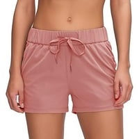 Binmer Women Short Yoga Lounge Casual Bange Pocket Solid Hotsa Hlače plus veličina XXL