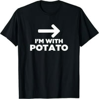 'M s krompirom sa strelicom koja pokazuje smiješnu hranu Humor majicu