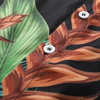 Muškarci Proljeće ljetna košulja Casual Beach tiskani vrhovi patchwork s kratkim rukavima Top bluza Dugme za košulje