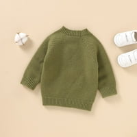 Dojenčad dječaka Djevojka Dječak Bunny Print pletene džemper pulover Duks topla duga ruka majica na vrhu pletene jeseni zimsku odjeću