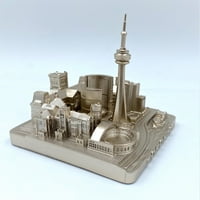 Toronto 3D Gradska zvanična zgrada Model statue Suvenir Dekoracija za kućni ured Gold 4