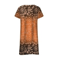 FOPP prodavač Ženski povremeni prsluk kratki haljina labava suknja od plaže Ženska haljina narančasta