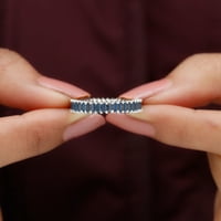 Laboratorija Oblik Baguette stvorio je plavi safirtni prsten - AAAA kvalitet, srebrna srebra, SAD 6,00