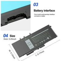 Baterija za notebook 7,6 V 68Wh za Dell Latitude E E 0GD1JP 451-BBZG