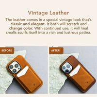 Vintage Brown Koštan iPhone Pro MA - Magsafe kompatibilan sa zaštitom zaslona za usne - mobilni zaštitnik