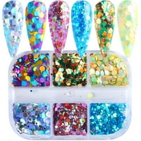 Park 1bo Naljepnice za nokte naljepnice naljepnice Nafills Glitter Sequins Nail Art Sequins Glitter setovi za diy ekser za zube za zube za nokte