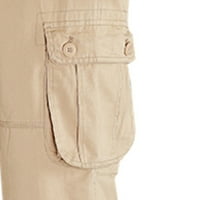 Teretne hlače za muške plus veličine čistog pamučne multi-džepne dodatke otpornih na habanje kaki l