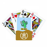 Besplatni zagrljaji Cactus Art Deco Fashion Royal Flush Poker igračka karta