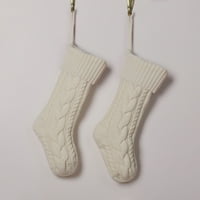 Prinxy ženske i muške čarape, božićno slovo Čvrsto skladišteni privjesak Božićni ukrasi poklon torba