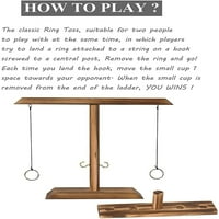 Igra u kuke i prstena za odrasle - kuka i prstena interaktivna igra sa paketom ljestvama, vanjskom kukom i bacanjem igara za dom, zabava