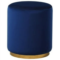 Najbolji magistralni namještaj okrugli tapecirani stolica sa zlatnom bazom, mornarsko plava