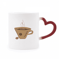 Slikanje kafe šalice kafe espresso toplotna hladnjaka crvena boja Promjena kamena za kamenbere