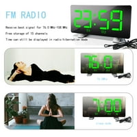 Tepsmf LED radio digitalni budil Creative Snooze Elektronski sat Dual Alarm Konfiguracija FM radio FM