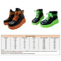Crocowalk Žene Udobne čipke Up borbeni boot radovi prozračne čizme srednje gornje punk cipele crna narandžasta